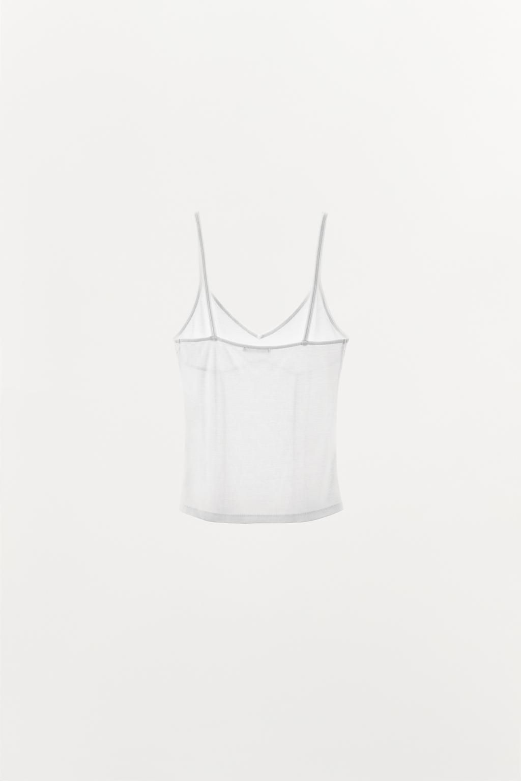 VEST TOP WITH TOPSTITCHING - Zara фото 7