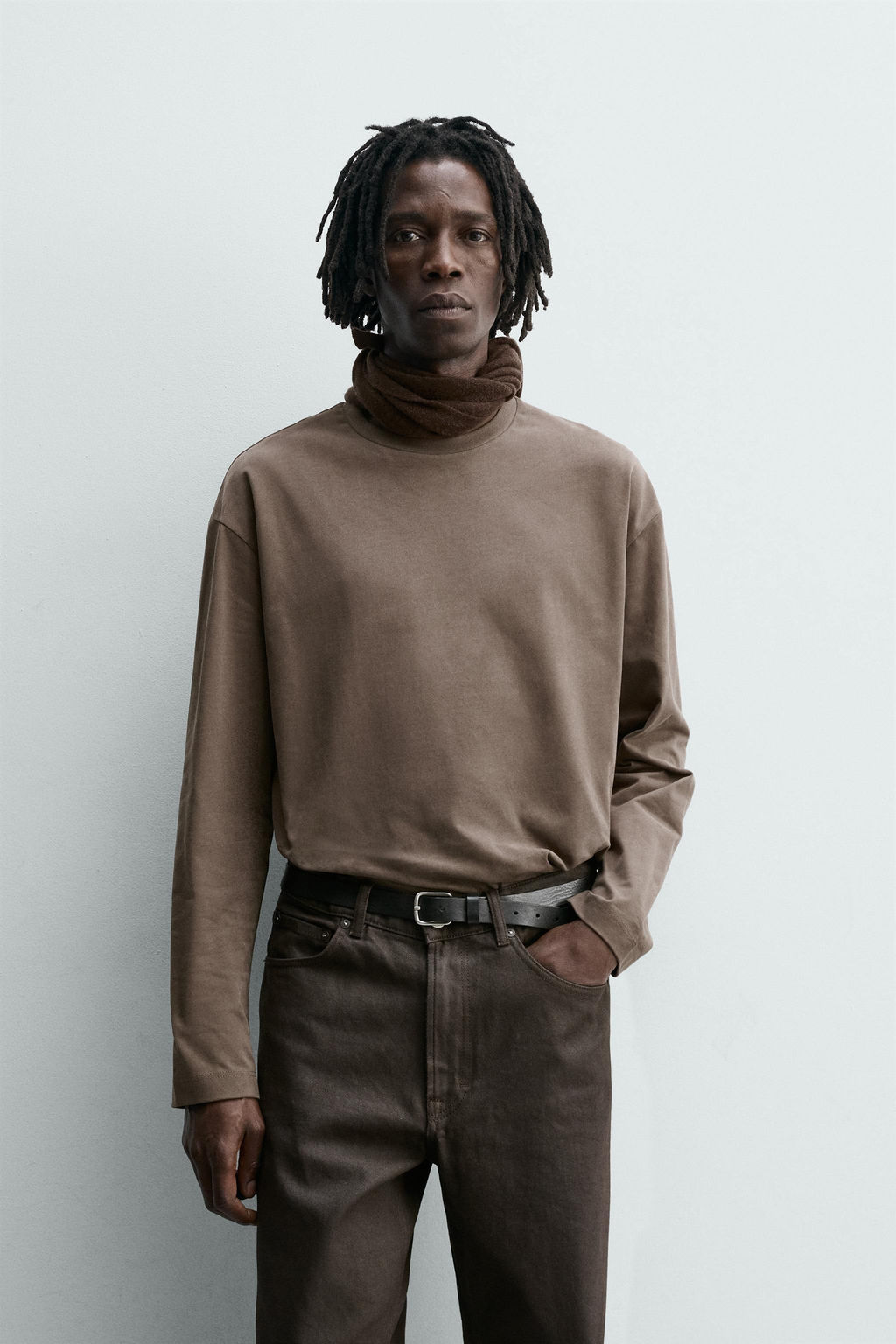 WASHED LONG SLEEVE T-SHIRT - Zara фото 2