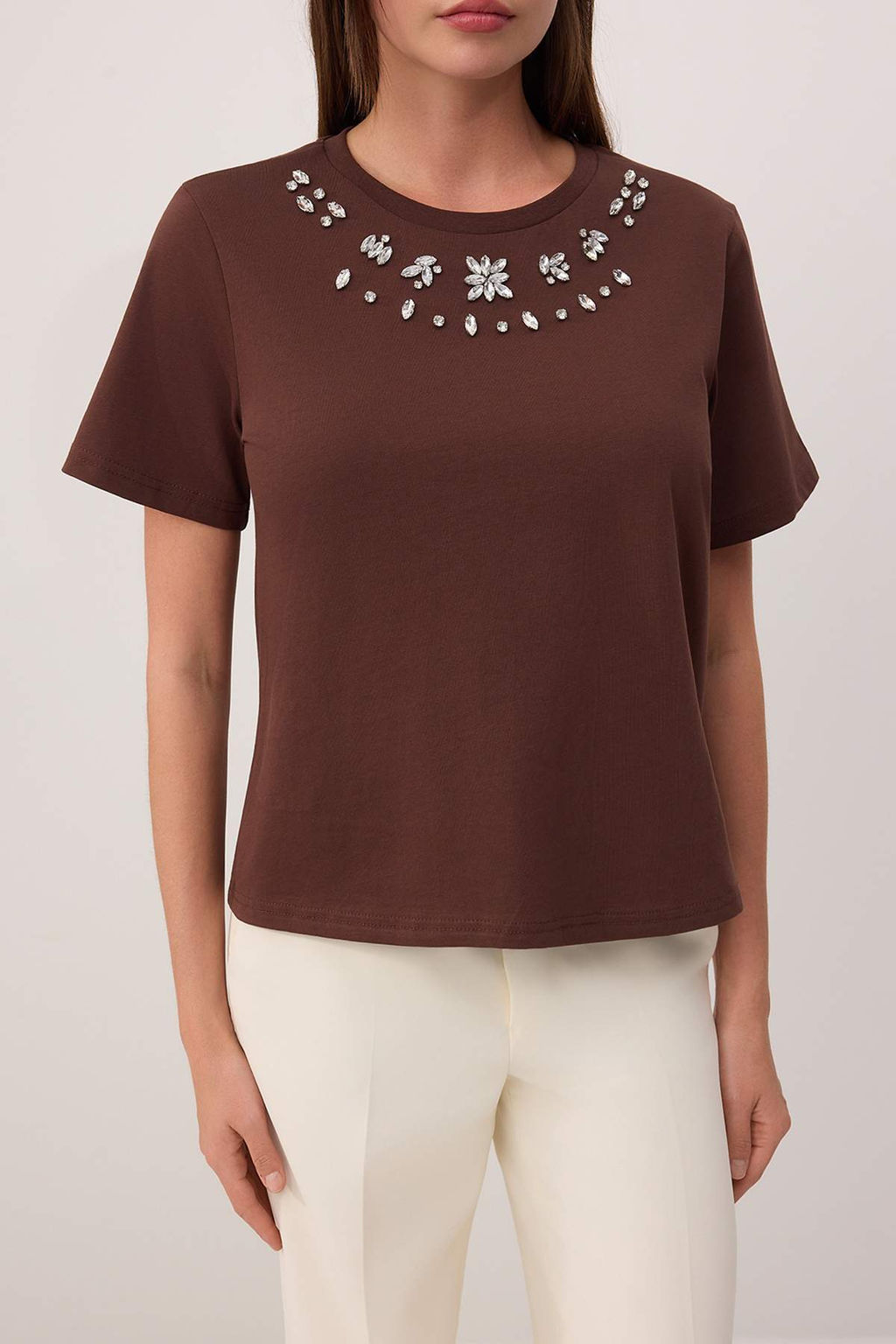 Beyaz Regular/Normal Kal?p Aksesuar Detayl? Tok %100 Pamuk Orme T-Shirt TWOSS26TS00007 - Trendyolmilla фото 15