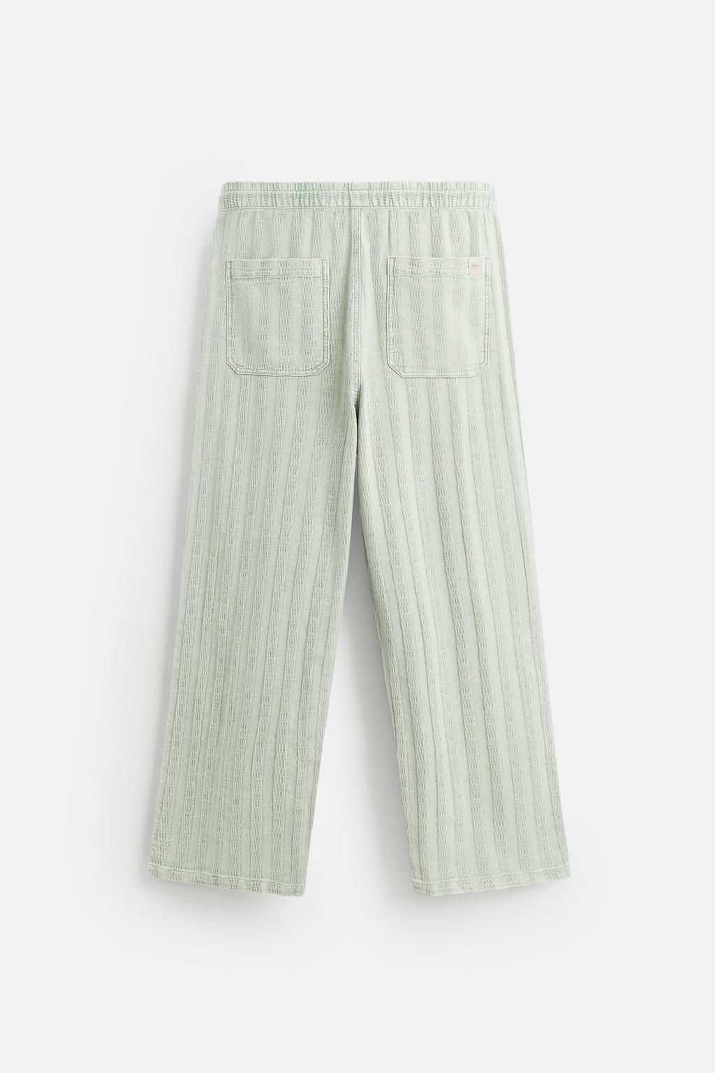 RELAXED FIT JACQUARD TROUSERS - Zara фото 39