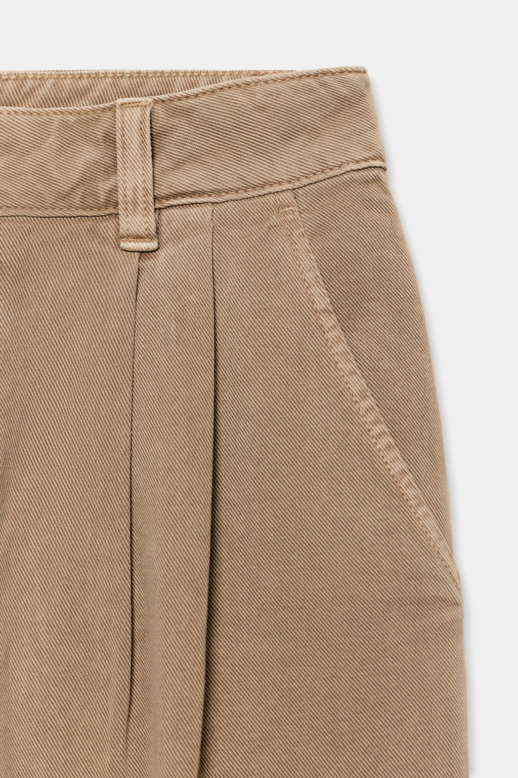 JEANS Z1975 WIDE LEG TIRO MEDIO PINZAS / Camel claro - Zara фото 5