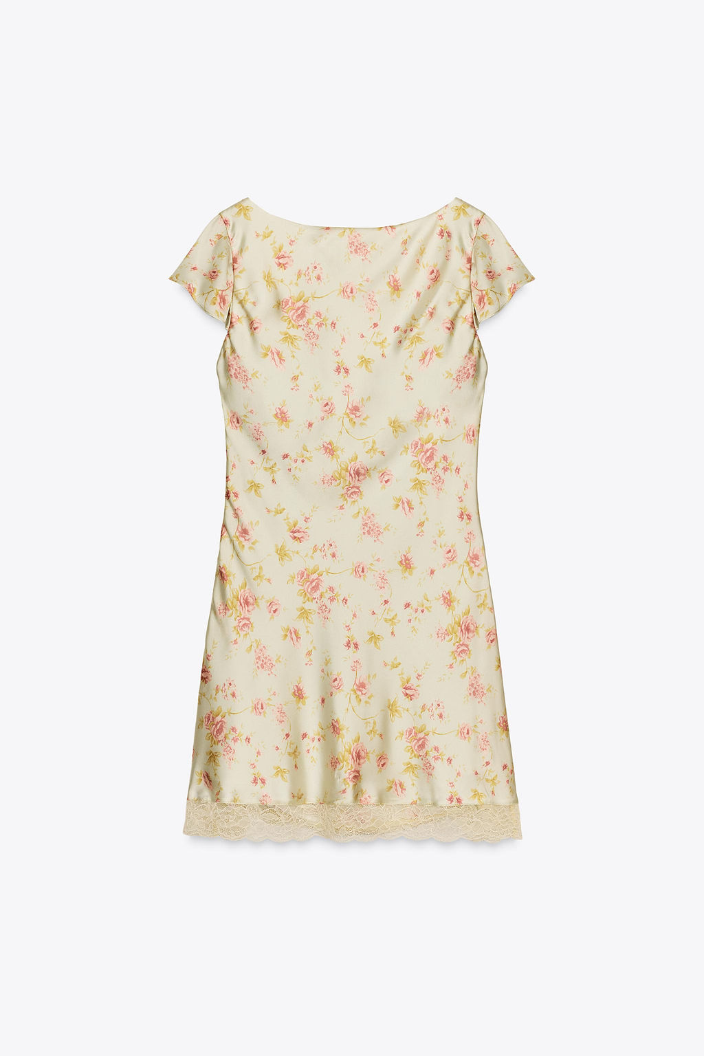 FLORAL SATIN MINI DRESS
