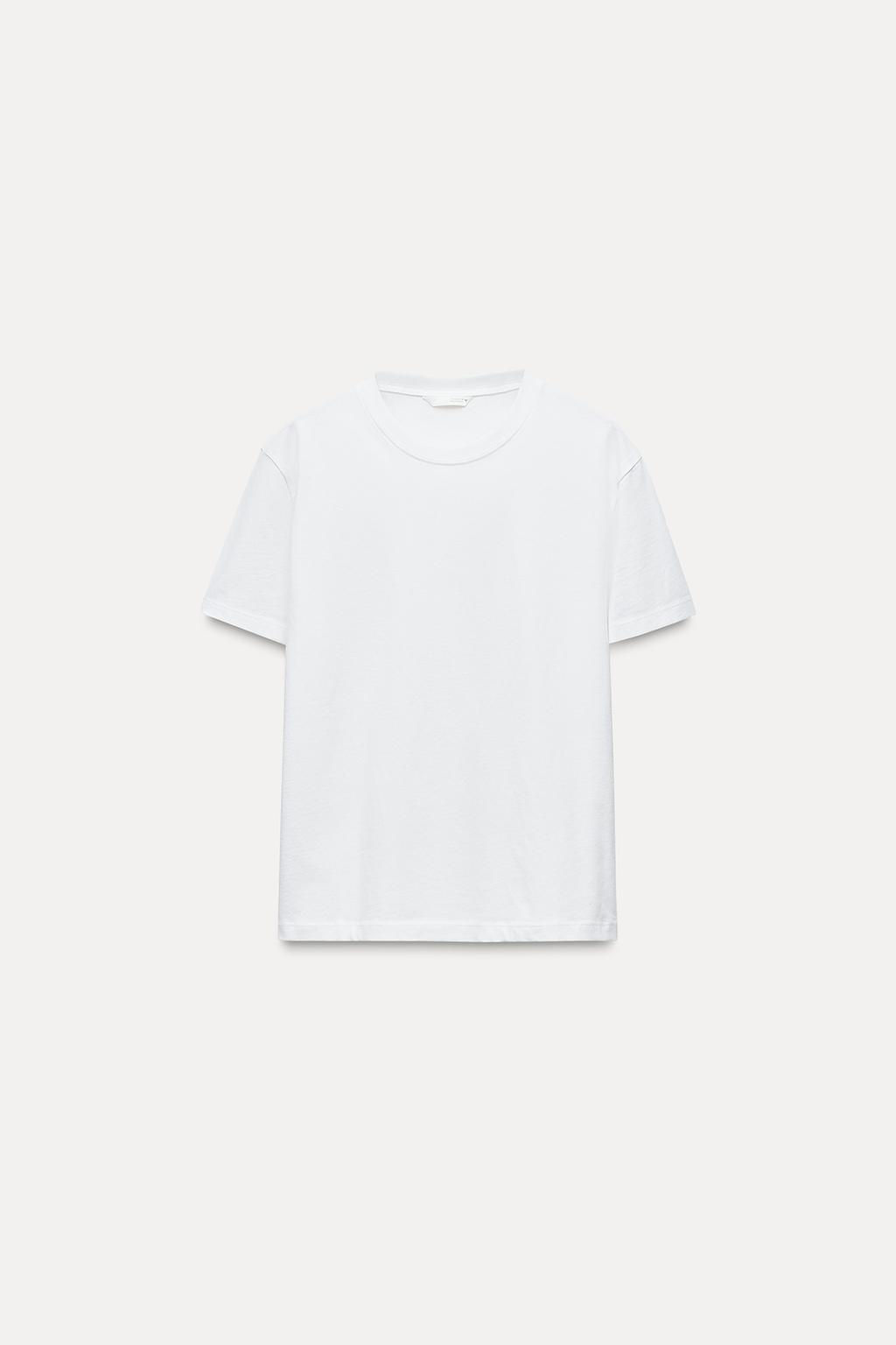 BASIC COTTON T-SHIRT - Zara фото 5