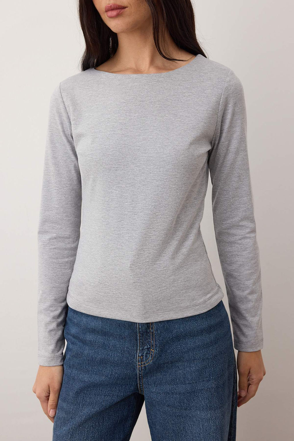 Trendyolmilla Siyah-Ekru Ikili Paket Kay?k Yaka Fitted/Vucuda Oturan Orme Bluz TWOAW25BZ00062  фото 11