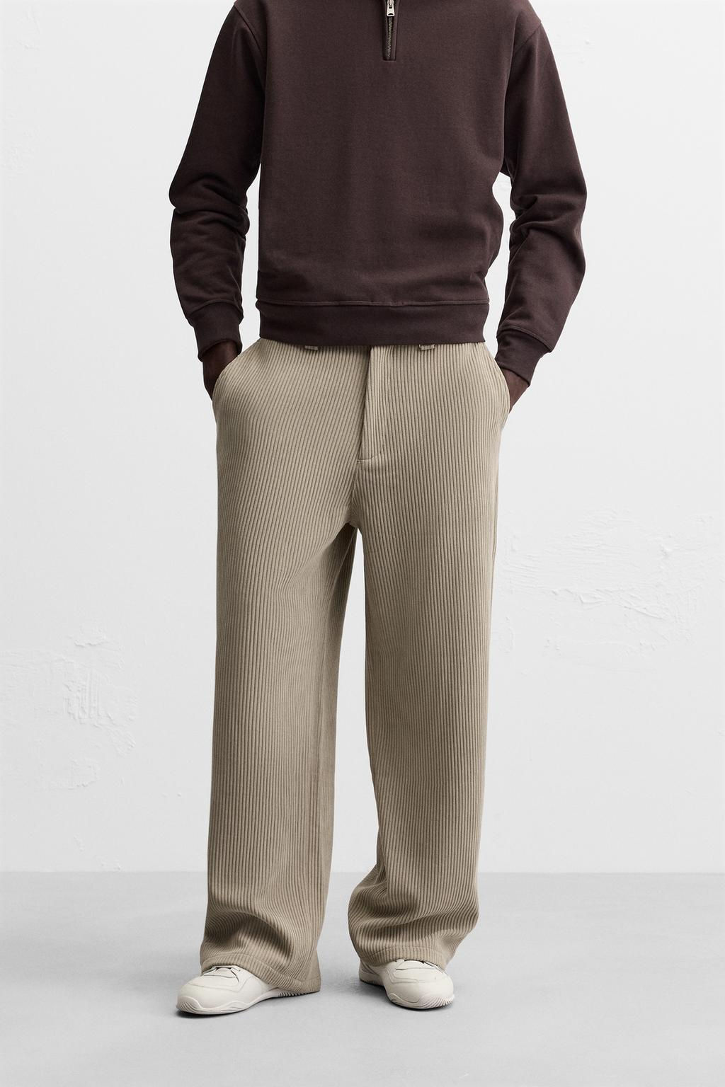 WIDE FIT CORDUROY TROUSERS - Zara фото 2