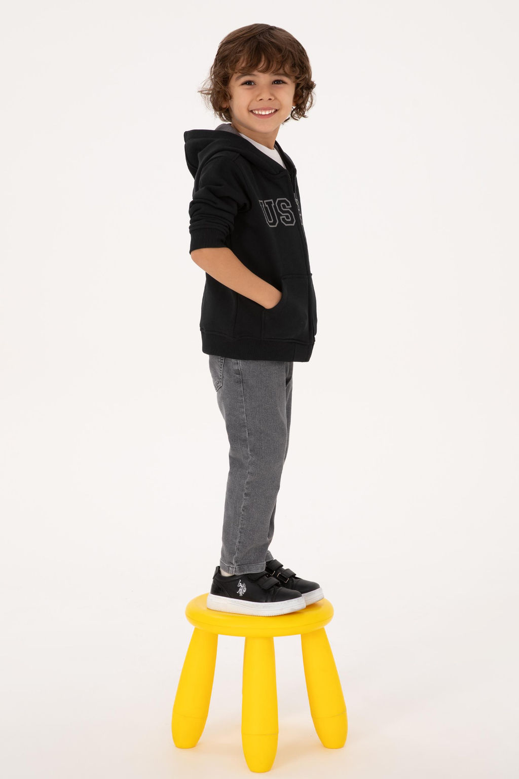 Erkek _ocuk Siyah Fermuarl_ _rme H_rka - U.s. polo assn фото 4