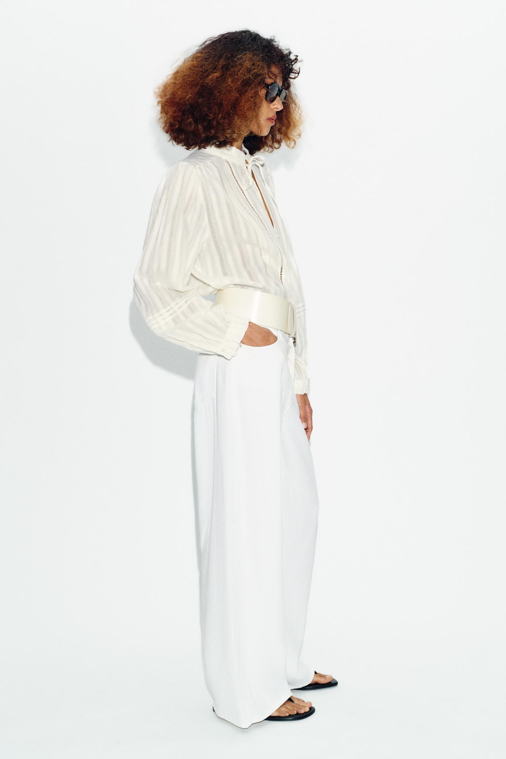 BLUSA ROM?NTICA ENTREDOSES / Crudo - Zara фото 3