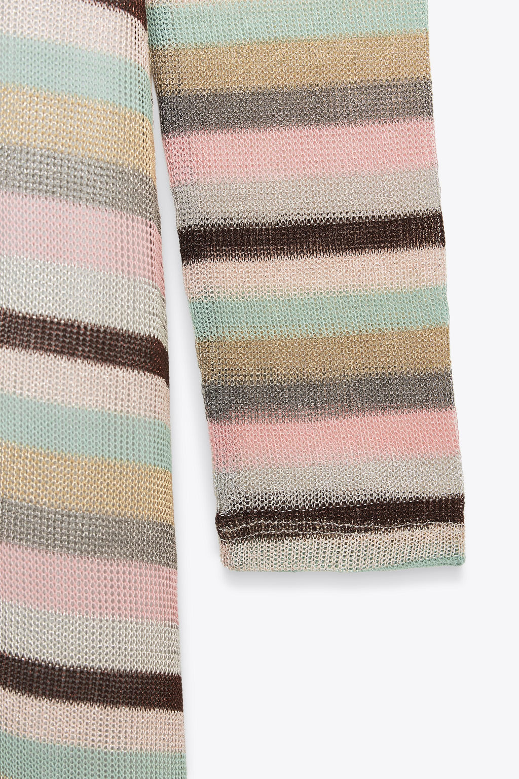 LONG METALLIC THREAD STRIPED DRESS - Zara фото 14
