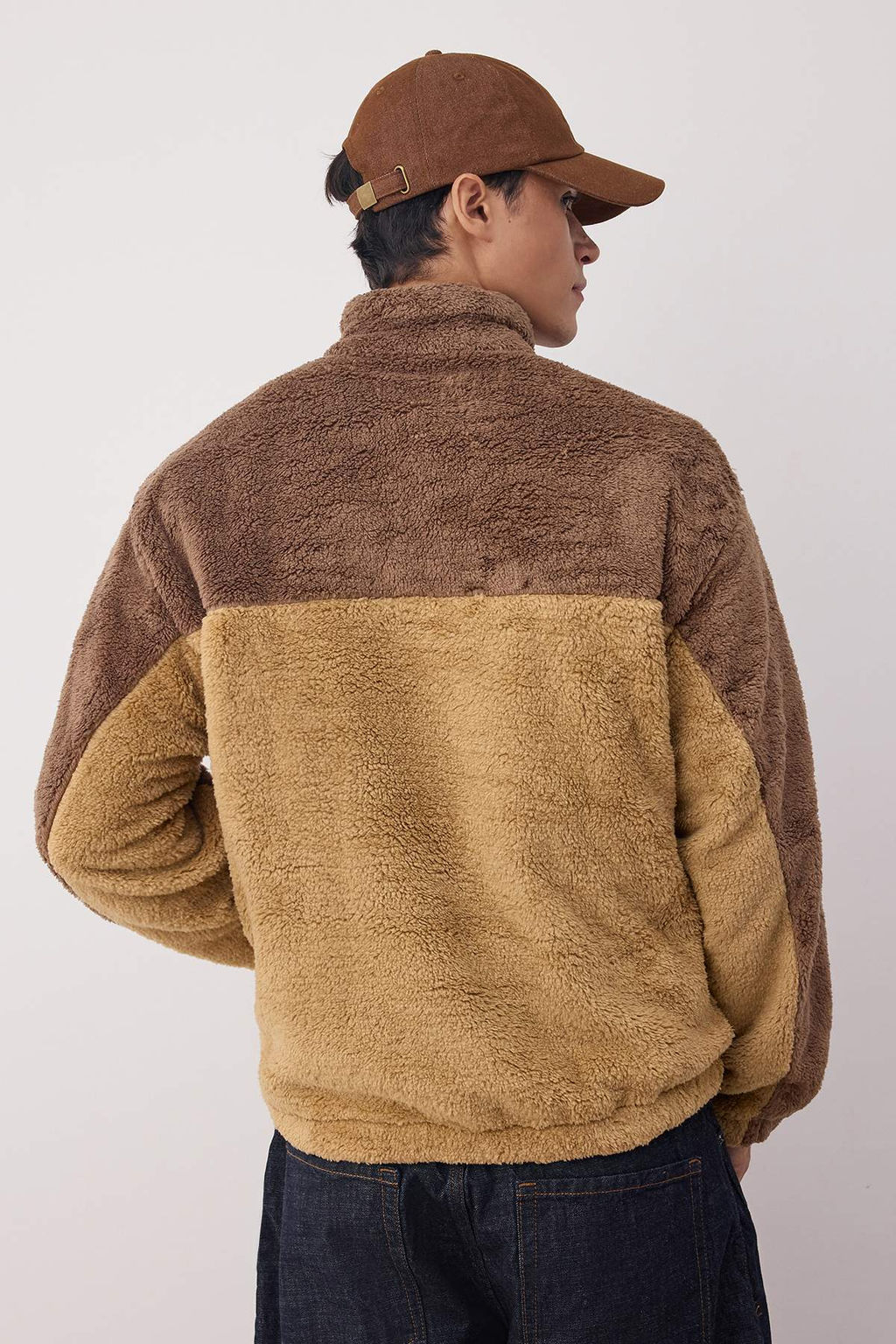 TRENDYOL MAN Camel Unisex Oversize/Genis Kesim Renk Blok S?cak Tutan Pelus Sweatshirt TMNAW22SW1477 - Trendyolmilla фото 4