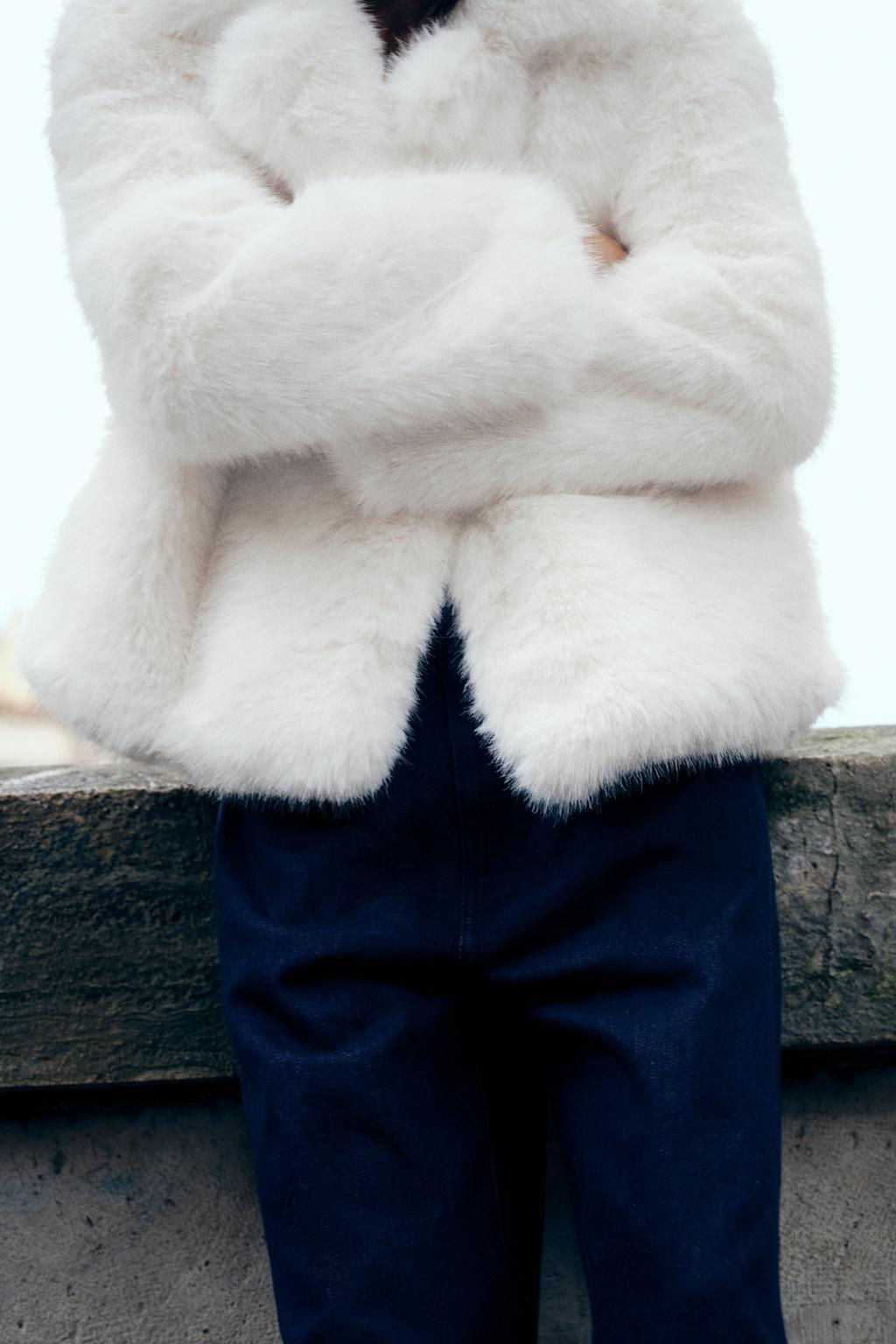 ZW COLLECTION FAUX FUR JACKET - Zara фото 2