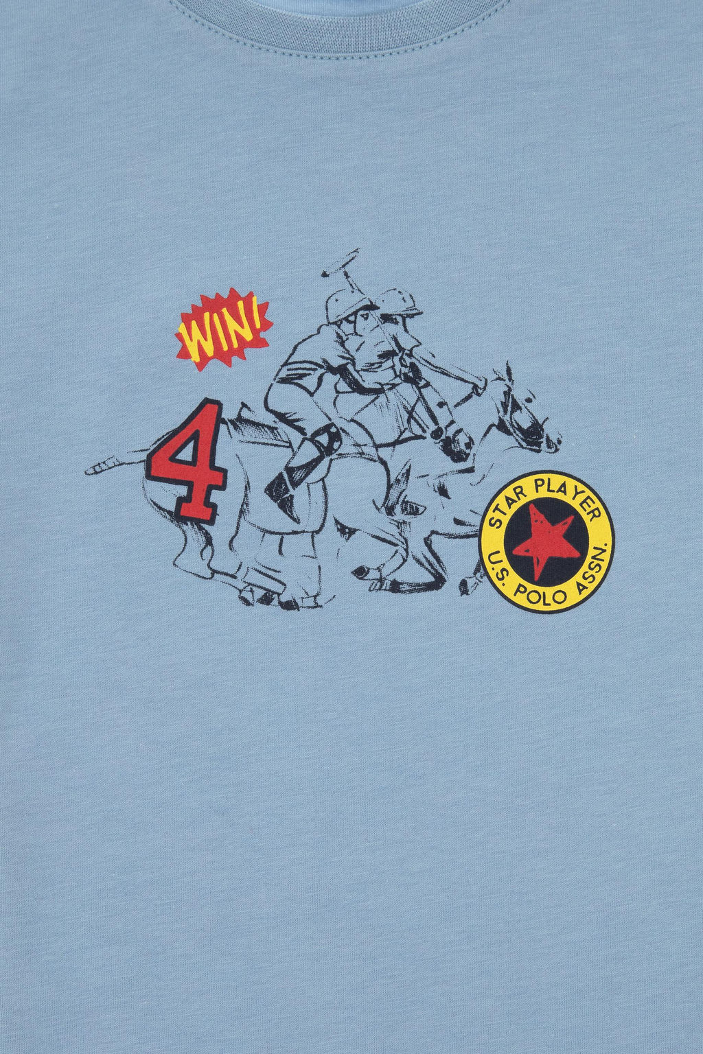 Erkek _ocuk Mavi Comfort Bisiklet Yaka Ti__rt Sepette S_rpriz _ndirim - U.s. polo assn фото 3