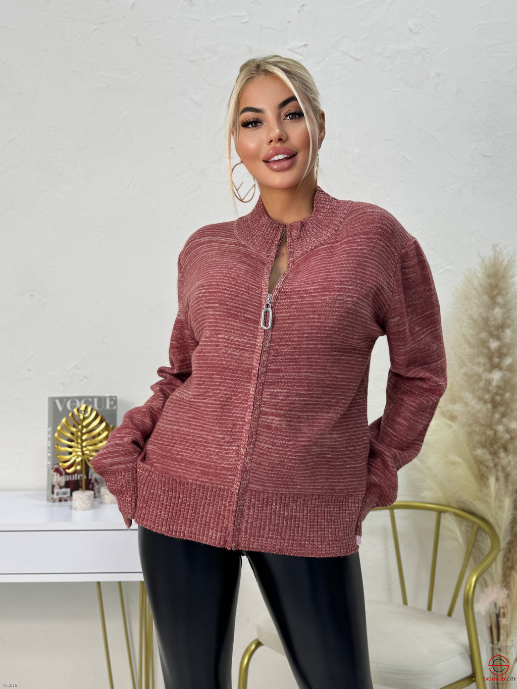 Кофта - кардиган с капюшоном на молнии - Bruno фото 3