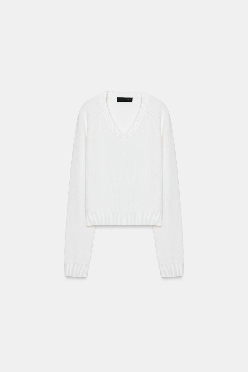 JERSEY PUNTO CUELLO PICO / Blanco - Zara фото 5