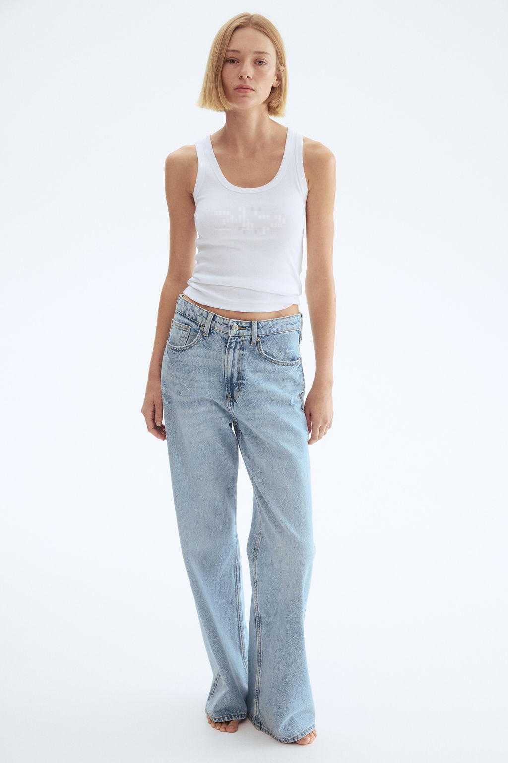 Wide High Waist Jeans - H&m фото 15