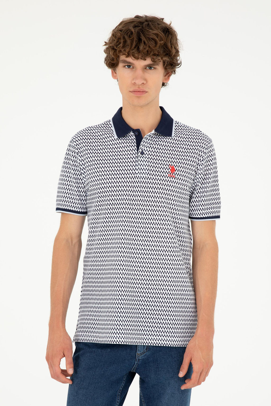Футболка U.S. Polo Assn темно-синяя хлопок  фото 8