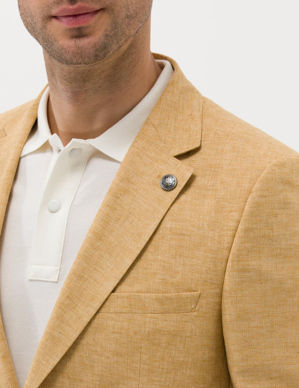 Sar_ Ekstra Slim Fit Keten Kar___ml_ Blazer Ceket
