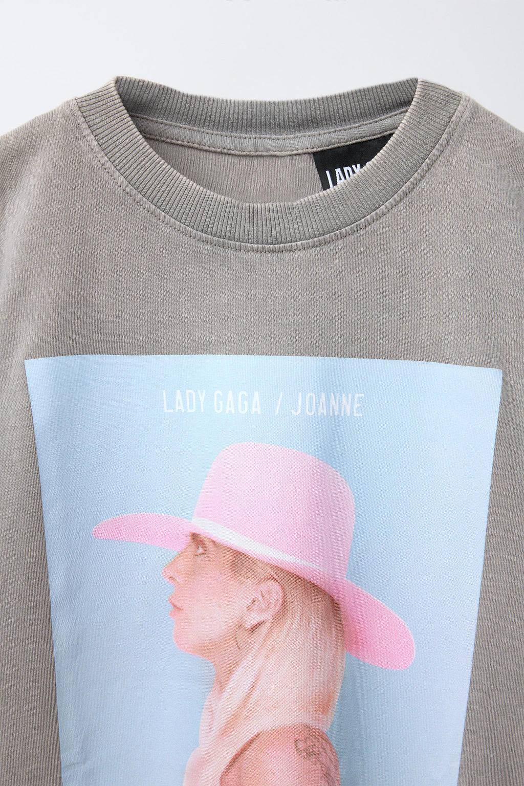 LADY GAGA WASHED-EFFECT T-SHIRT - Zara фото 3