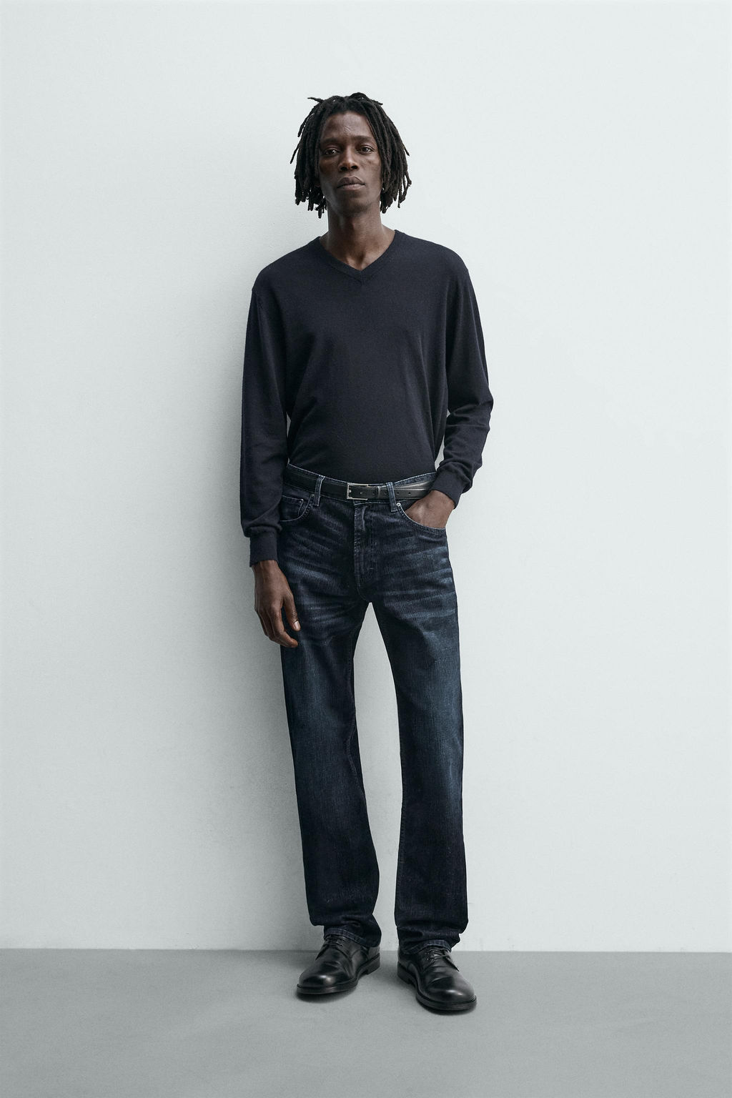 FLOCKED STRAIGHT-LEG JEANS - Zara фото 9