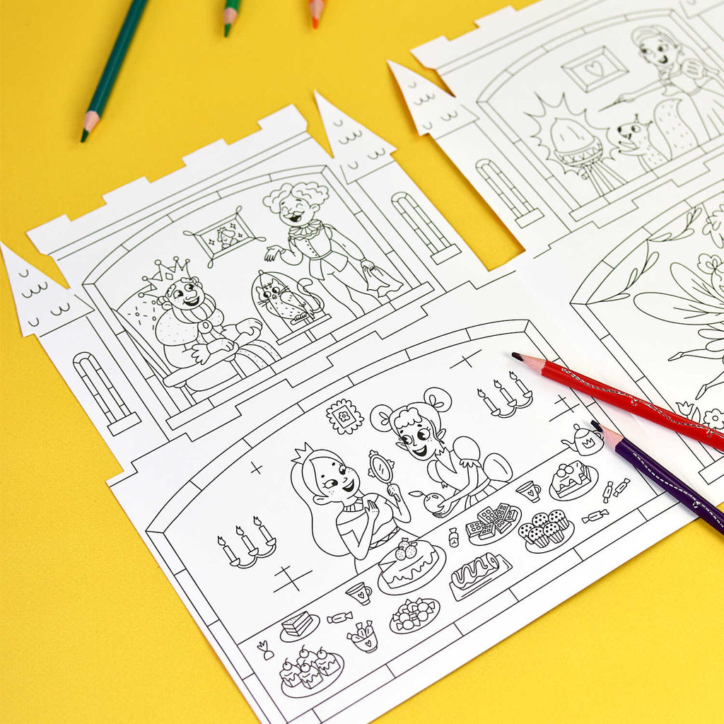 Раскраски для детей. Серия Раскраски-панорамки арт. 63444 ЗАМОК ПРИНЦЕССЫ - Феникс+ фото 7