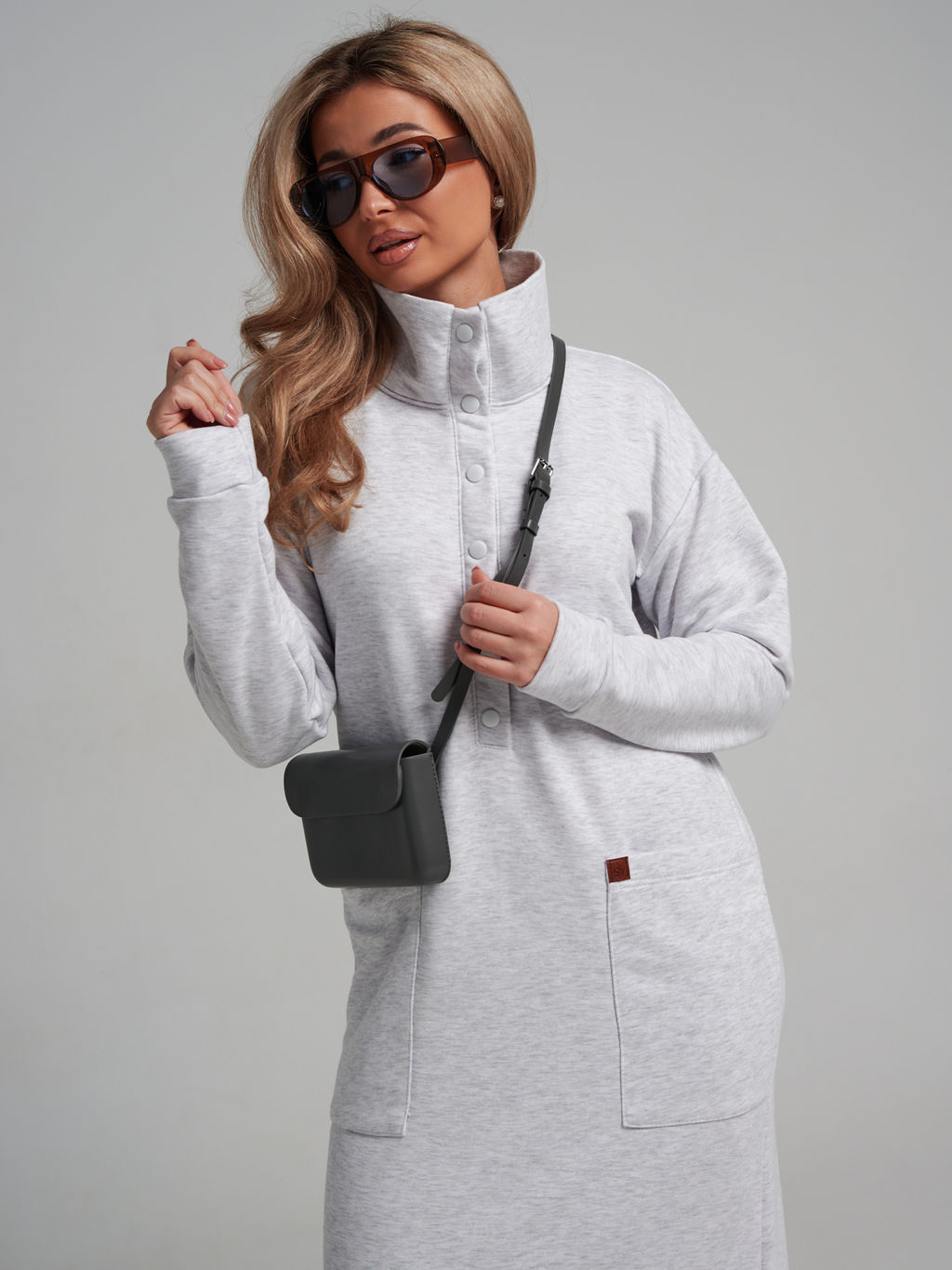 978 Платье "Меланж/серый"