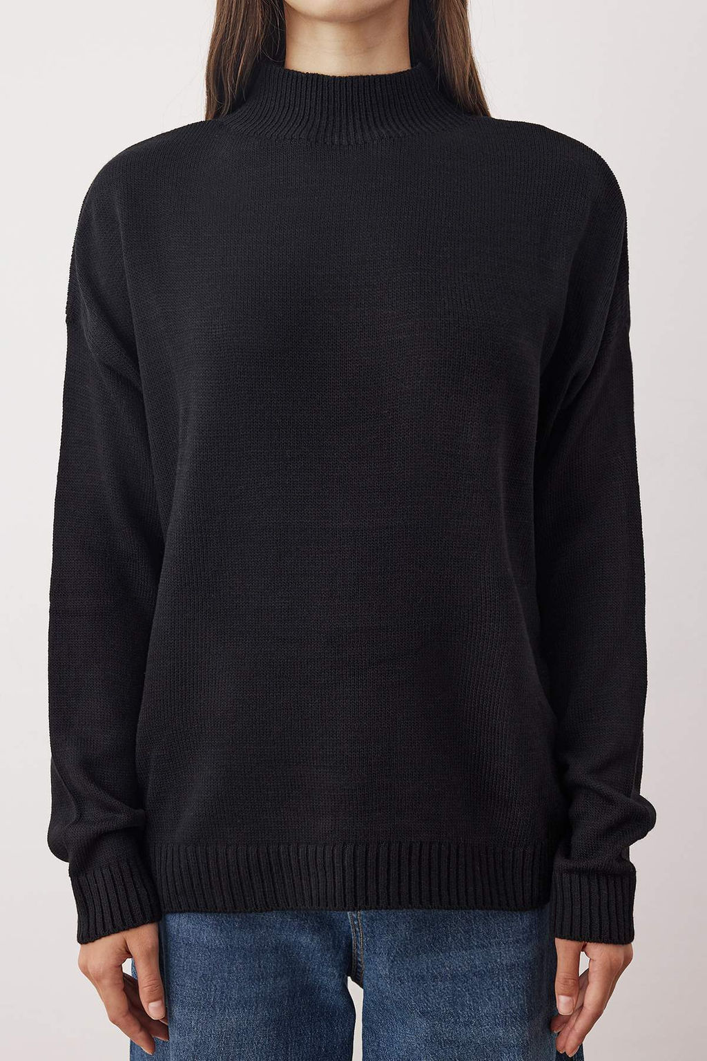 Siyah-Ekru Basic Ikili Paket Triko Kazak TWOAW26KZ00232 - Trendyolmilla фото 6