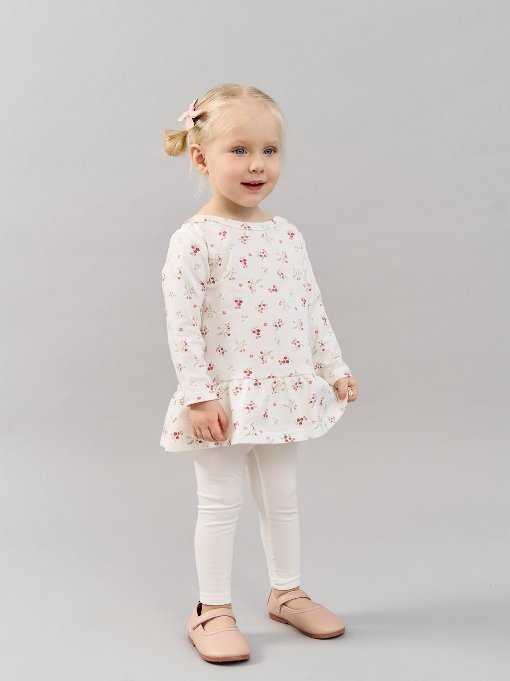 Платье туника с рюшей Цветы 0+ - Bungly фото 6