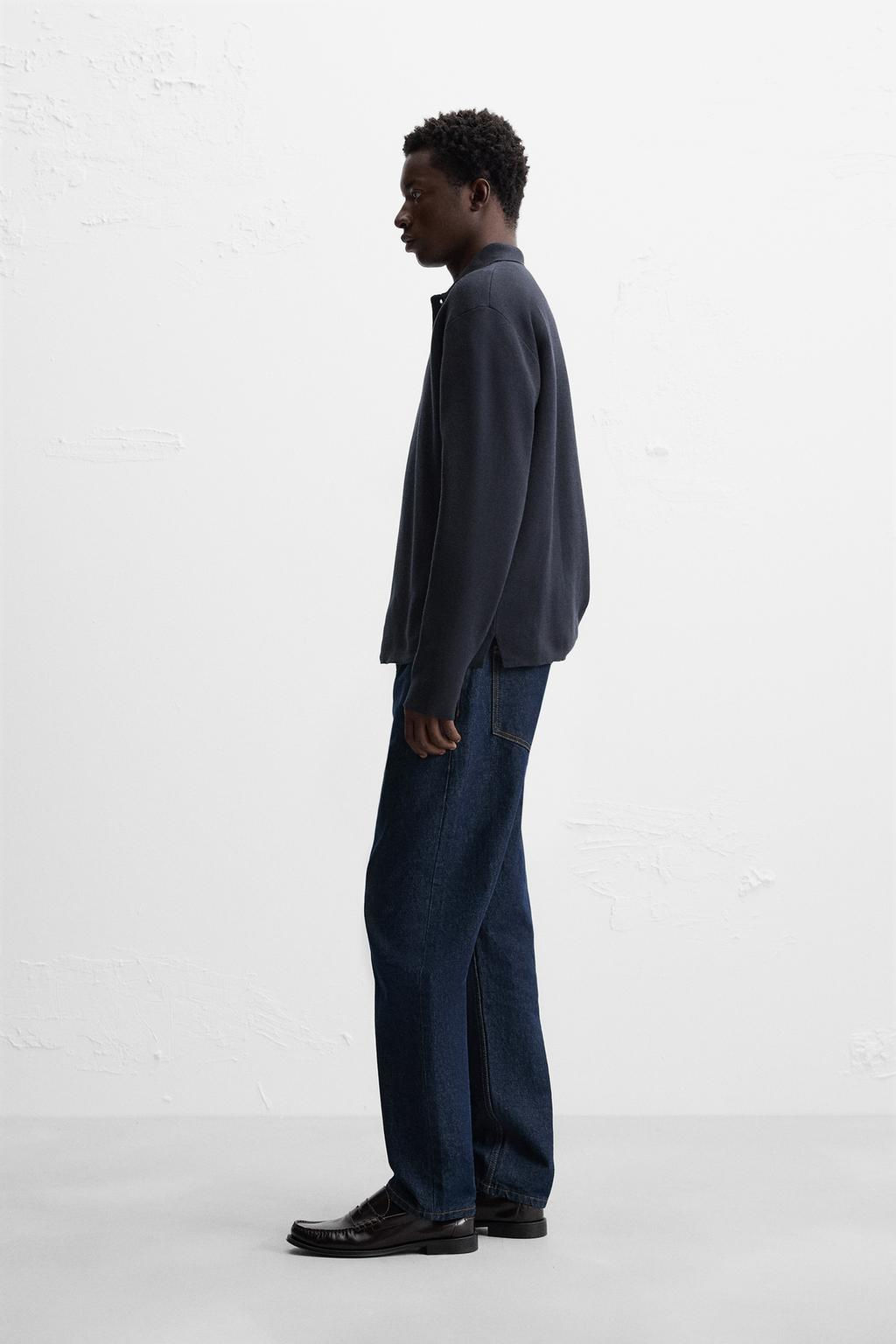 VISCOSE BLEND KNIT POLO SHIRT - Zara фото 36