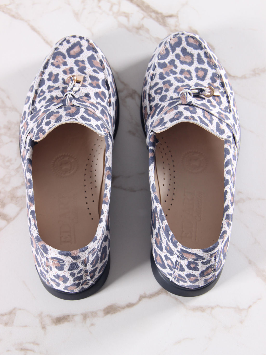 Лоферы туфли EDART 170.2614 bl. белый леопард  фото 12