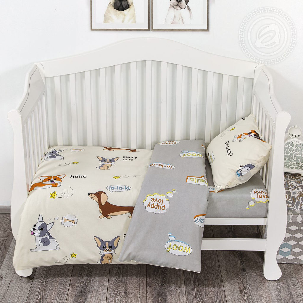 Люси Детский/Пододеяльник: 1 шт. - 147*112; Простыня: 1 шт. - 150*110; Наволочка: 1 шт. - 40*60; Поплин ясельный - Артпостелька фото 2