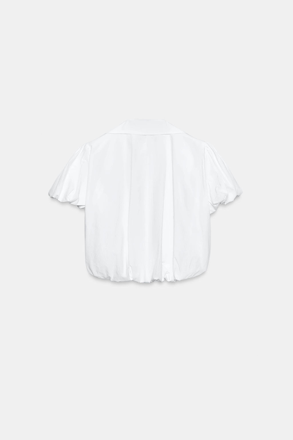 CAMISA GLOBO MANGA CORTA / Blanco