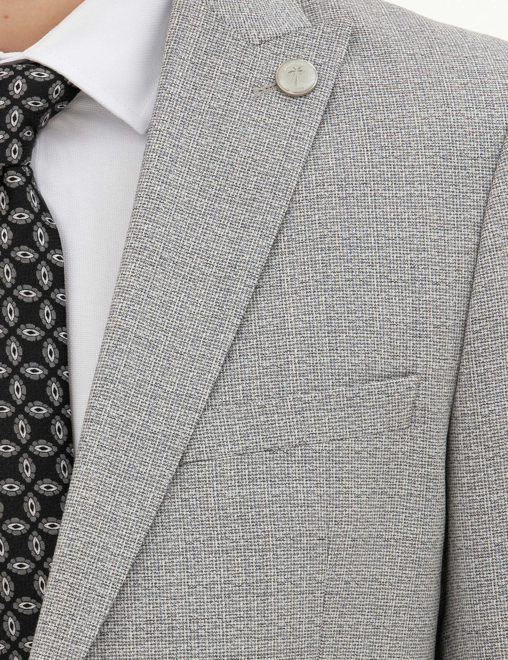A__k Gri Extra Slim Fit Y_n Tak_m Elbise