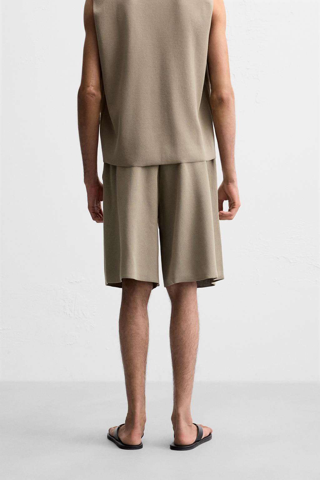 RELAXED FIT KNITTED BERMUDA SHORTS - Zara фото 3