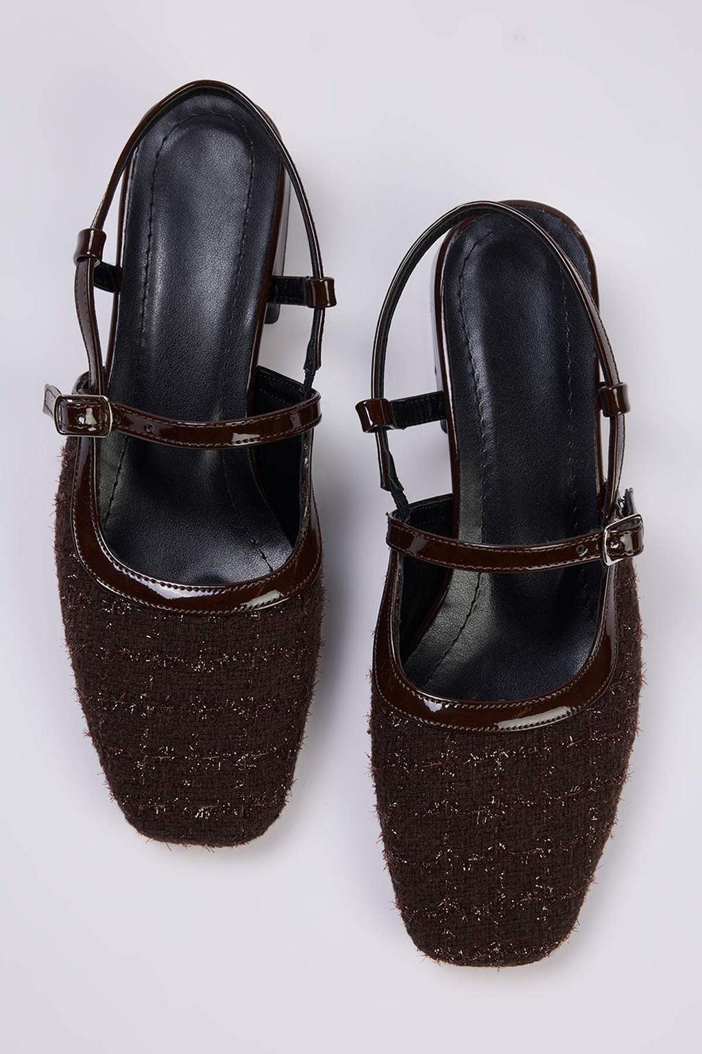 Trendyol Shoes Bej Tuvit Kare Burun Mary Jane Kad?n Blok Topuklu Ayakkab? TAKSS25TO00023