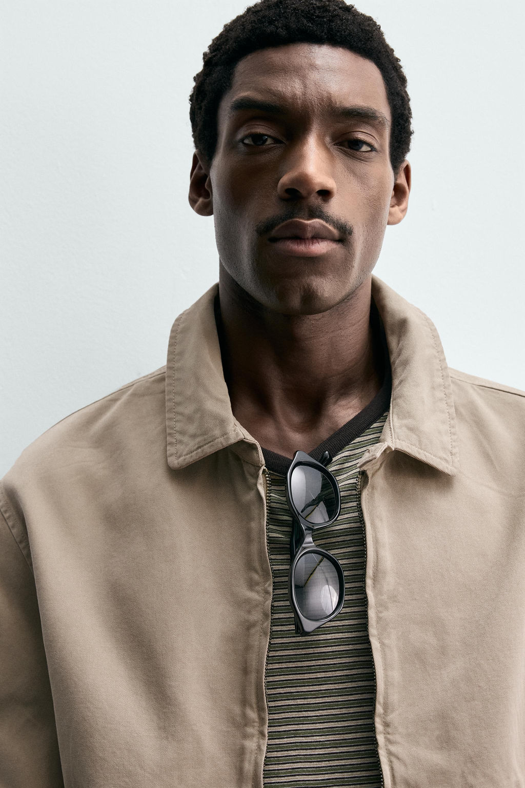 CAZADORA REGULAR FIT ALGOD?N LAVADO / Arena - Zara фото 5