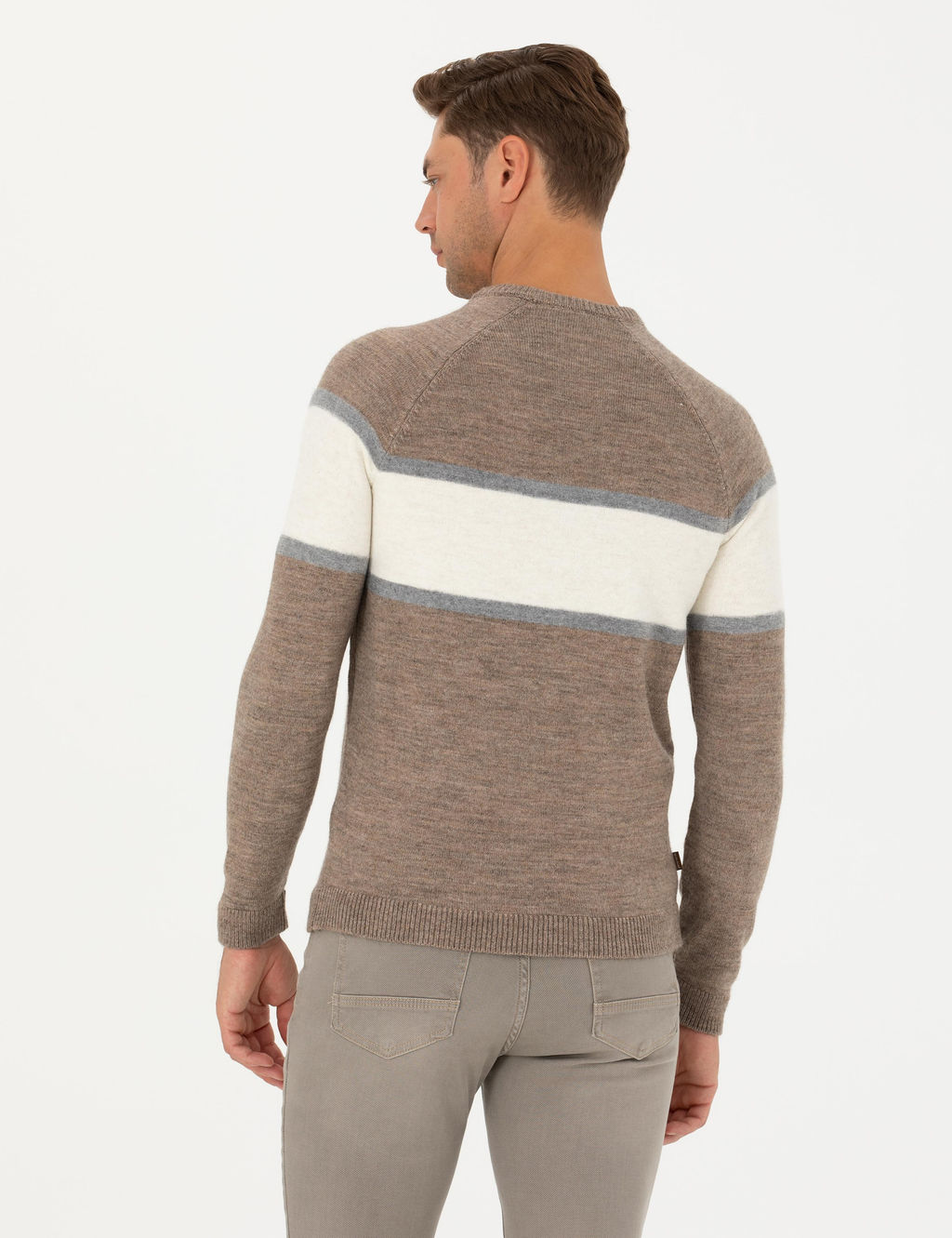 Kum Melanj Slim Fit Bisiklet Yaka Triko Kazak - Pierre cardin фото 6