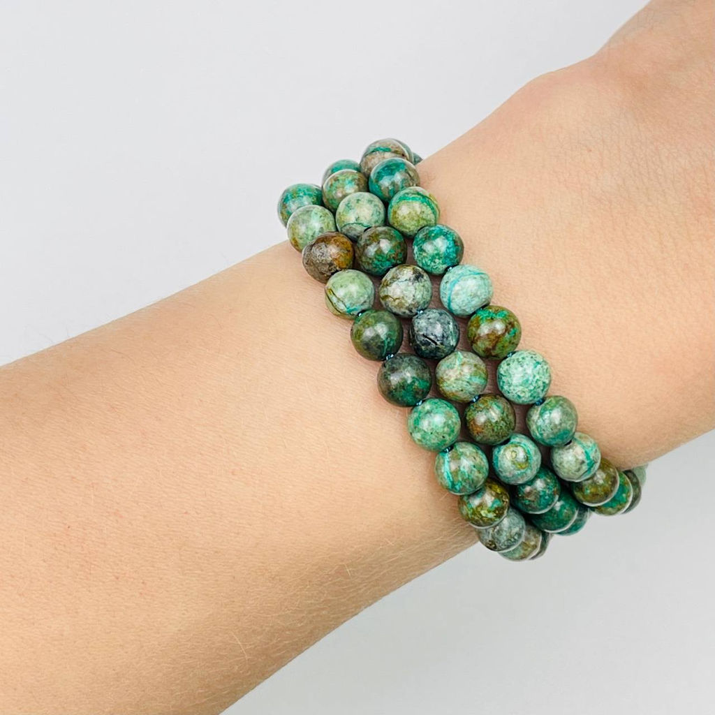 Бусины для украшений из Хризоколлы (60 бусин)