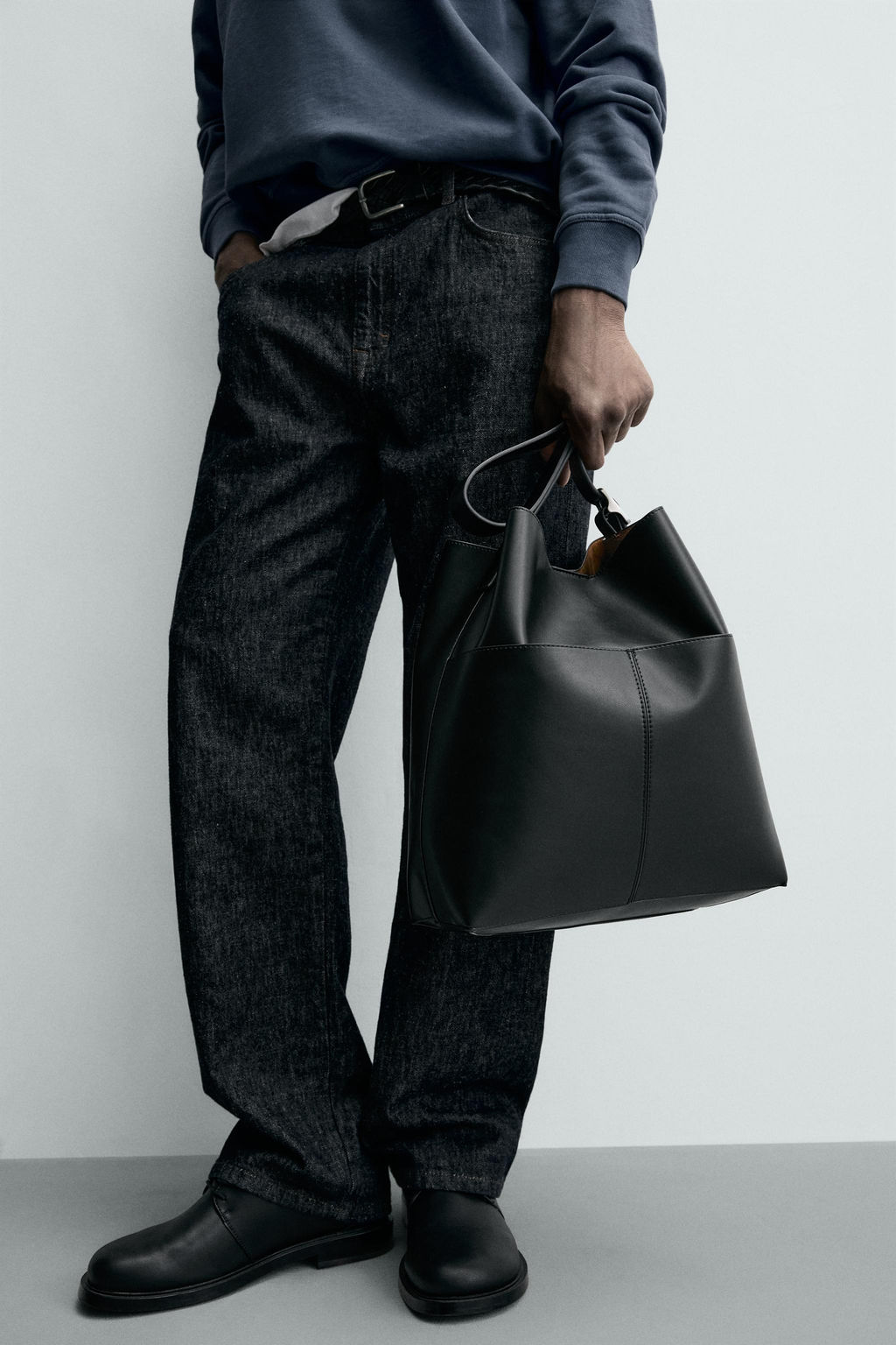 TOPSTITCHED TOTE BAG - Zara фото 10
