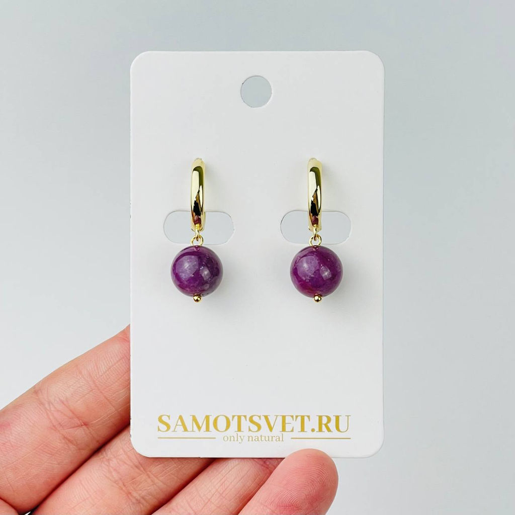 Серьги из Рубина