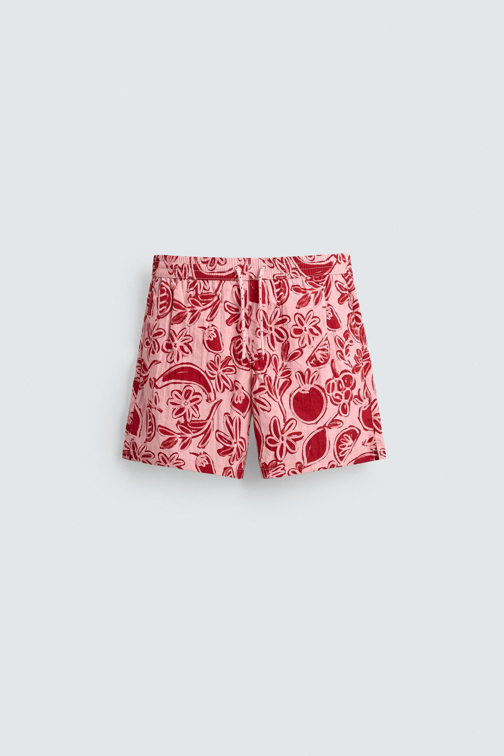 MID-LENGTH FRUIT PRINT SWIMMING TRUNKS - Zara фото 7