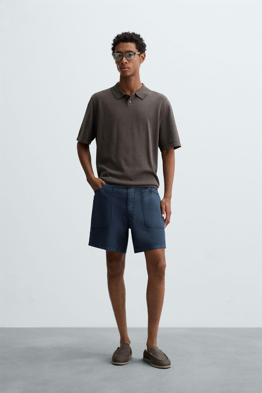 WASHED COTTON BERMUDA SHORTS - Zara фото 41
