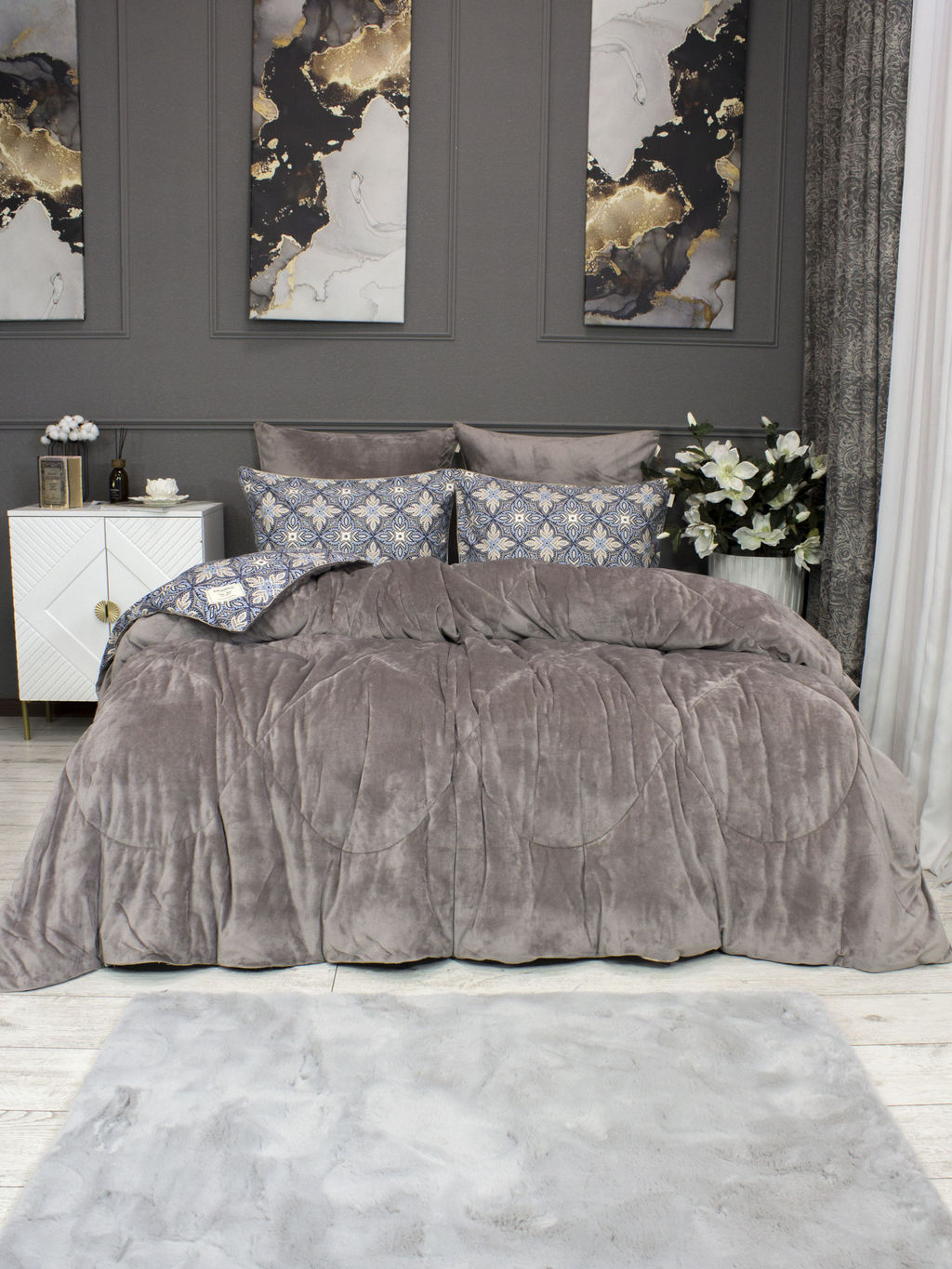 Комплект с одеялом Аскания (капучино) АВС Cotton