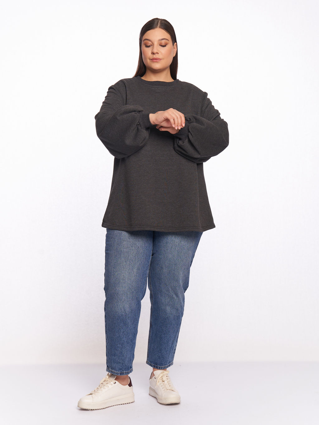 Свитшот с объемными рукавами SV01502MEL22 - Артесса фото 10