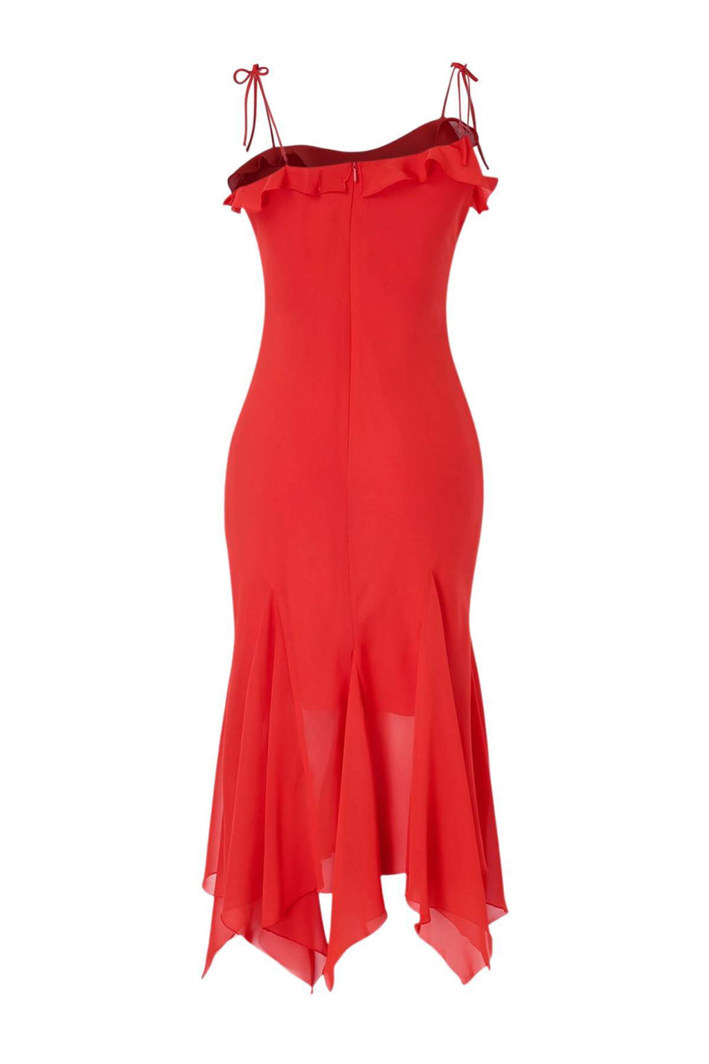 Mor-Cok Renkli Soyut Desen Sifon Midi Astarl? Party Elbise TPRSS26EL00072 - Trendyolmilla фото 6