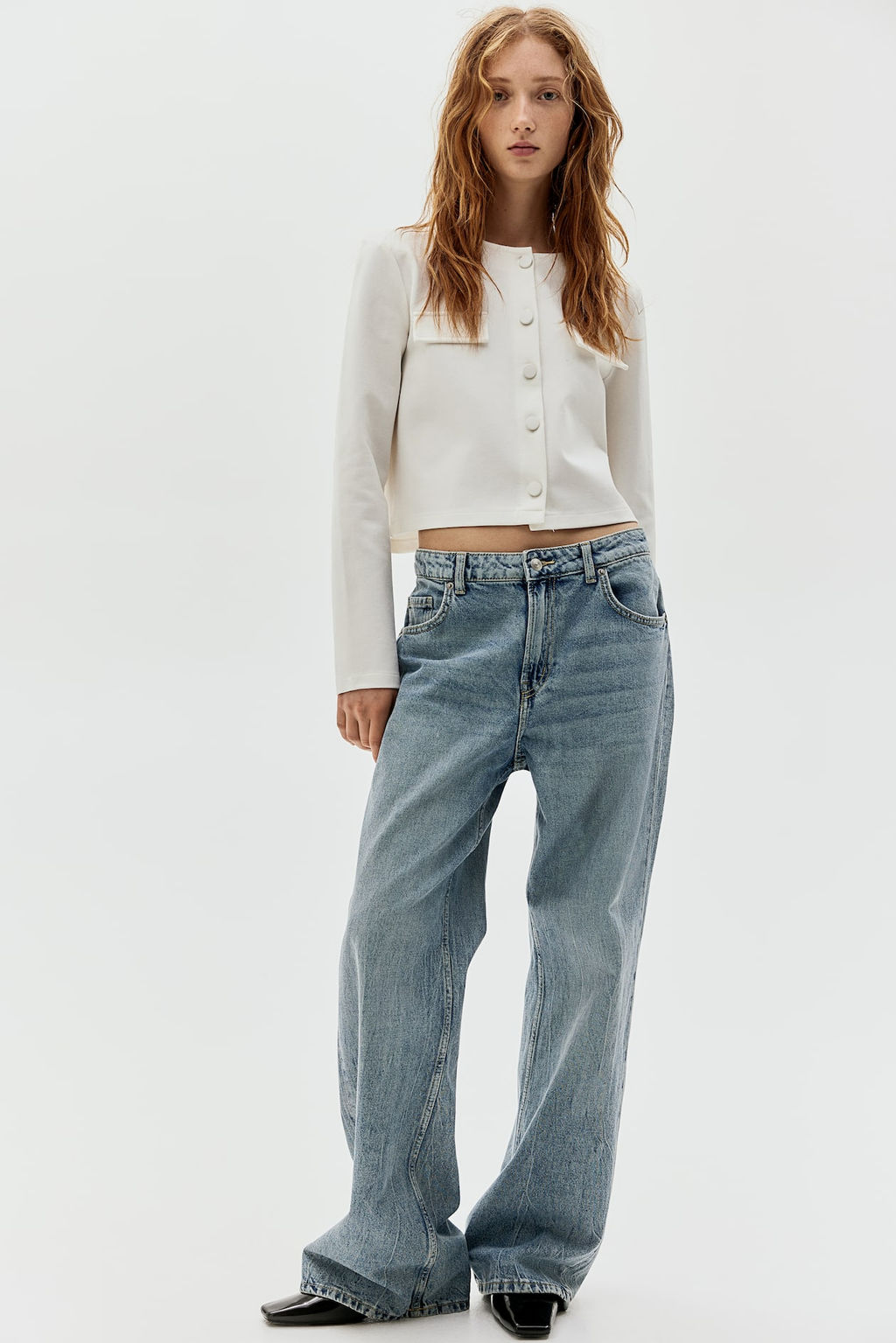 Cardigan de punto con bolsillos decorativos - H&m фото 2