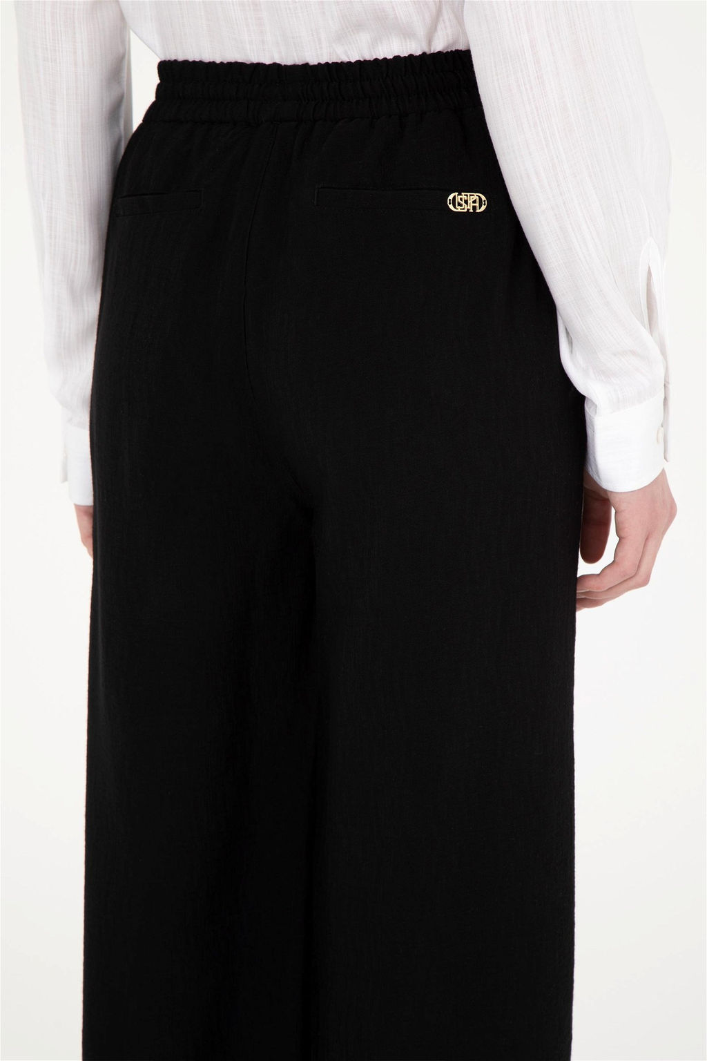 Женские черные брюки из плотной ткани - U.s. polo assn фото 7