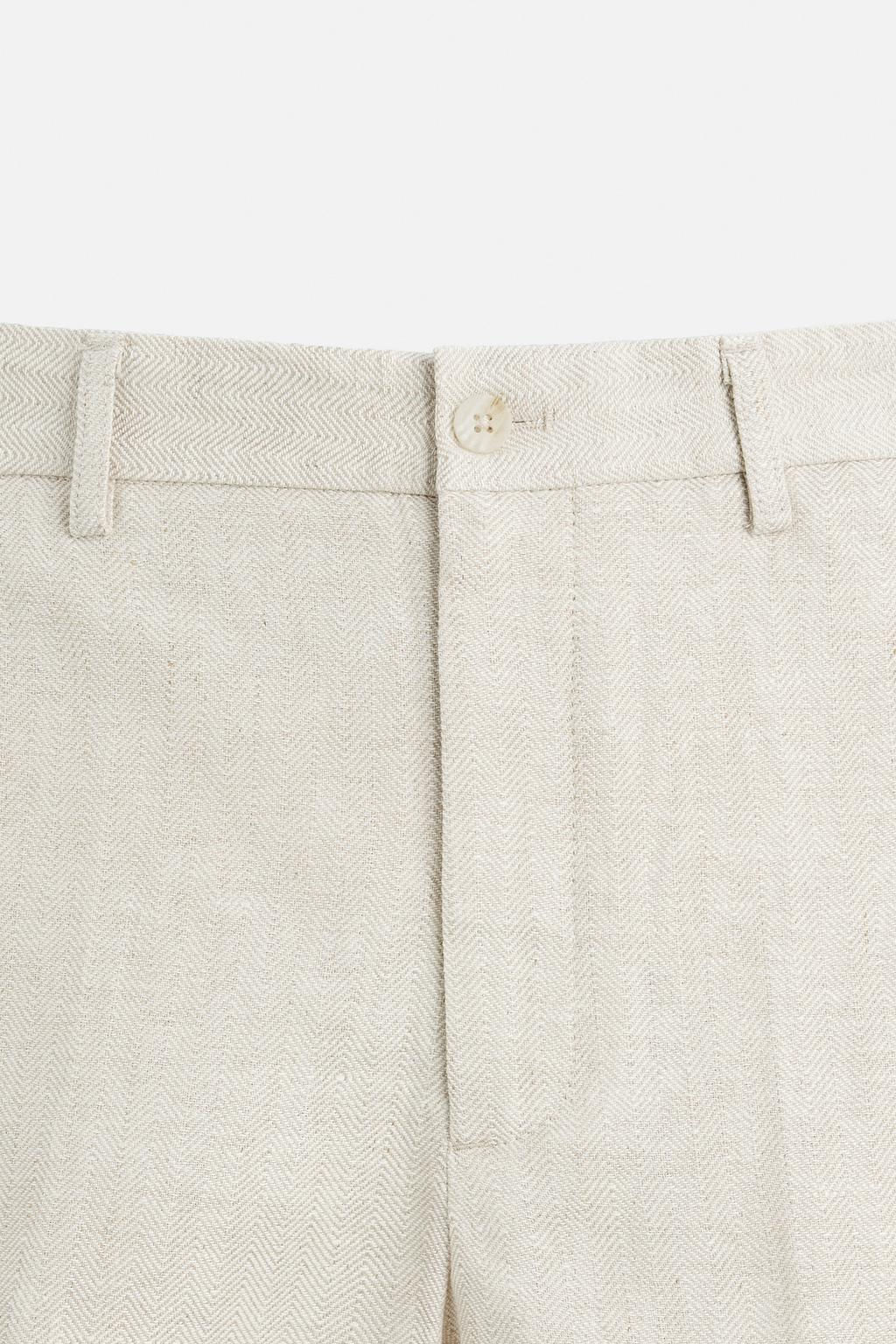REGULAR FIT LINEN/COTTON BERMUDA SHORTS - Zara фото 9