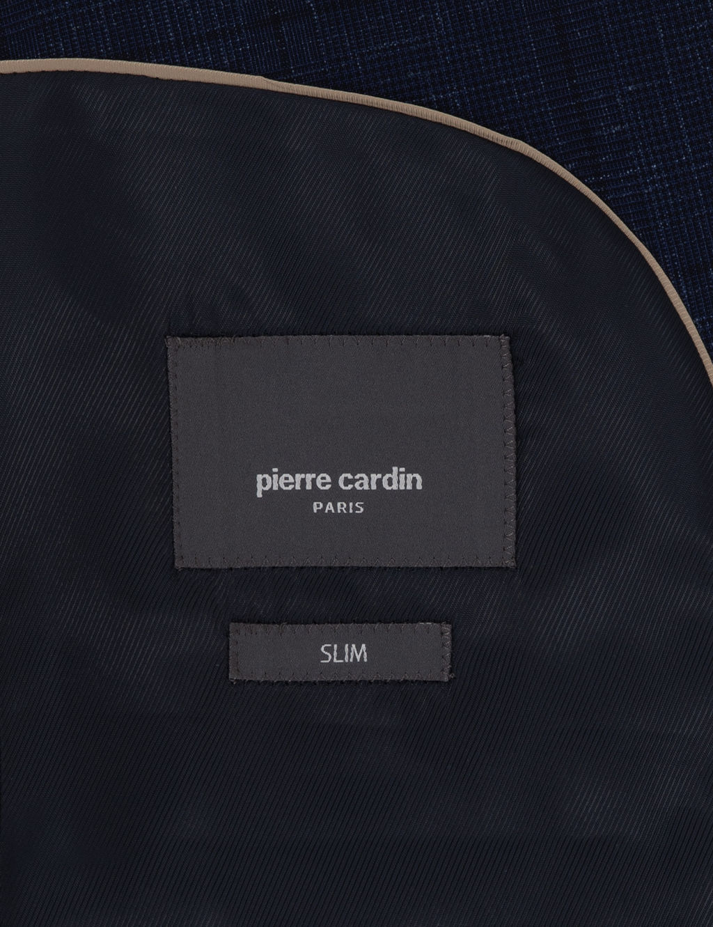 Lacivert Slim Fit Y_n Keten Kar___ml_ Tak_m Elbise