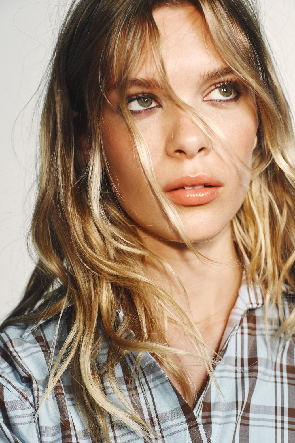 CHECK POPLIN WRAP SHIRT - Zara фото 2