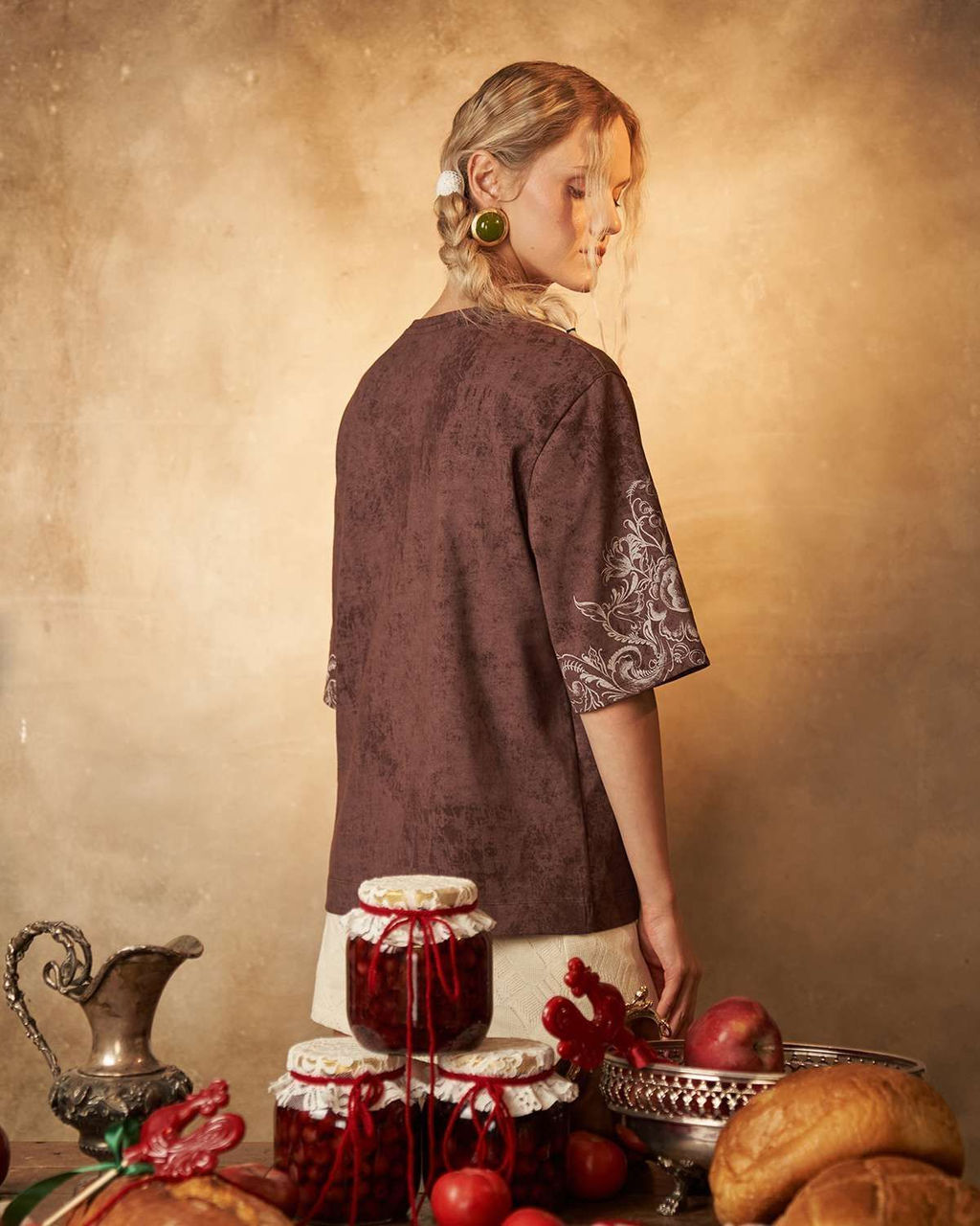 Футболка варёнка с шёлковой вставкой FRK002 - Sahar art lab фото 4