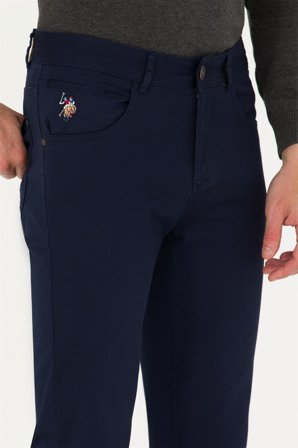 U. S. Polo Assn / Мужские темно-синие брюки из плотной ткани - U.s. polo assn фото 5